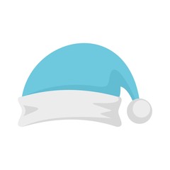 Santa hat icon. Flat illustration of santa hat vector icon for web design