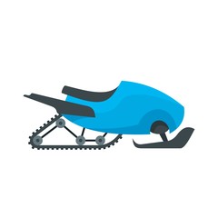 Snowmobile icon. Flat illustration of snowmobile vector icon for web design