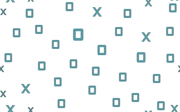 x o seamless pattern blue color fashion