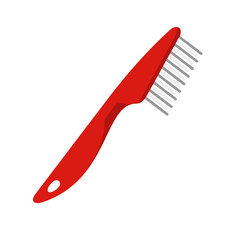 Cat brush icon. Flat illustration of cat brush vector icon for web design