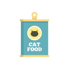 Cat food icon. Flat illustration of cat food vector icon for web design