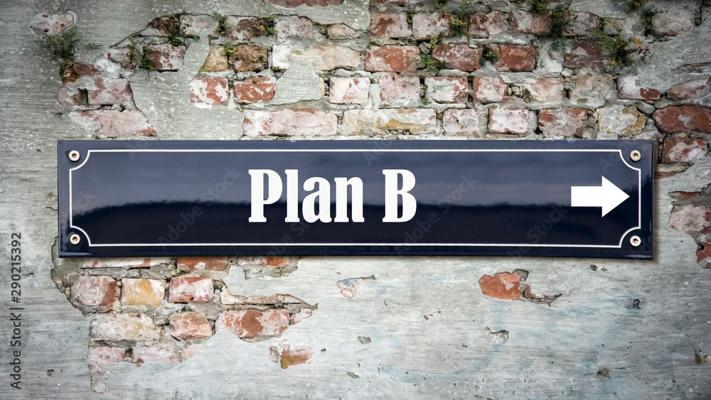 Canvas Prints Schild 390 - Plan B