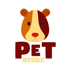 Pet store animal logo. Flat illustration of pet store animal vector logo for web design
