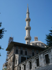 Muslim ancient mosque with minarets in Istanbul