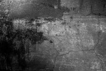 Cracked and peeling paint old wall background.