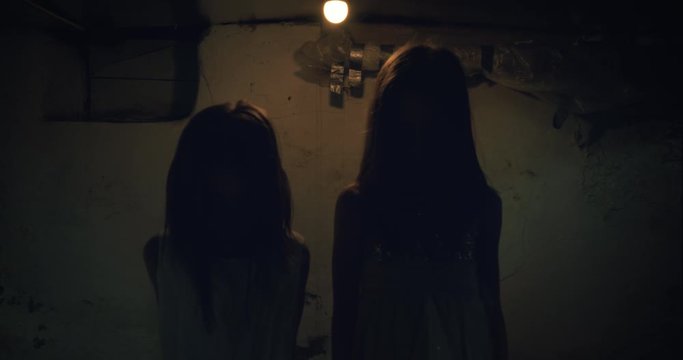 Two little girls with no faces appear and scare the shit out of you. And they're getting closer.