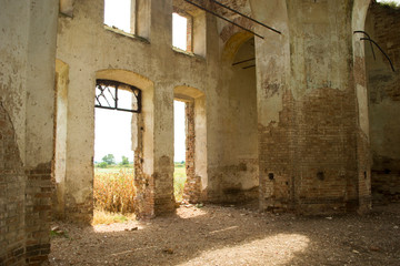 The ruins of an abandoned building