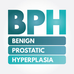 BPH - Benign Prostatic Hyperplasia acronym, medical concept background