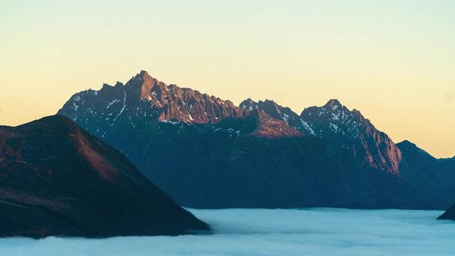 A timelapse of a mountain right before sunrise in &Oslash;rsta, Norway.