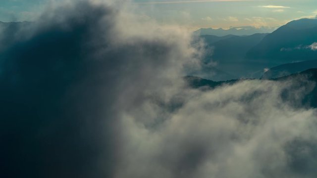 A timelapse of a triangular formed mountain in Volda, Norway.