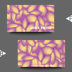 Abstract floral background with petals pattern. Business card template. Eps10 Vector illustration