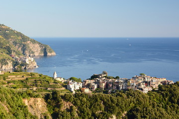 Fototapeta na wymiar The small village of Corniglia. Cinque Terre. Liguria. Italy