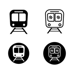 Train vector illustration with black and white design suitable for icon 