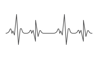 Heartbeat heart beat pulse flat vector icon for medical apps and websites.