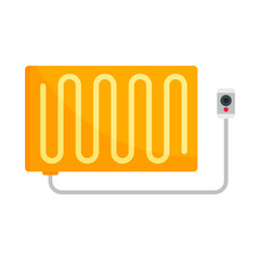 Warm electric blanket icon. Flat illustration of warm electric blanket vector icon for web design