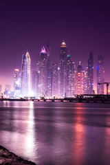 The Palm Dubai, night shoot photography of Jumeirah Beach Residence and Atlantis at night amazing light. 