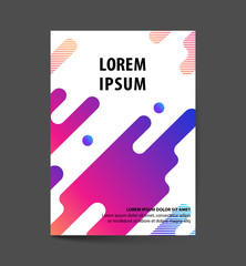 Covers with Flat & Dynamic Design. Geometric shapes Dynamic wavy form with irregular parallel rounded lines in motion. Applicable for Banners, Placards, Posters, Flyers and Banner Designs.
