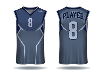 Naklejka premium Basketball jersey, Tank top sport illustration. 