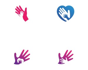 Adoption and community care Logo template vector icon