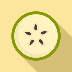 Fototapeta premium Section pear icon. Flat illustration of section pear vector icon for web design