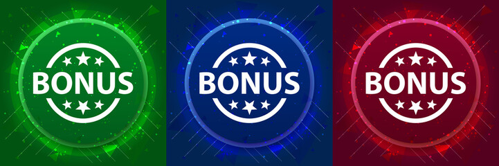 Bonus badge icon elegant modern design abstract buttons set illustration