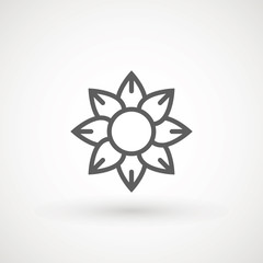 Flower Icon in trendy flat style isolated on white background. Spring symbol for your web site design, logo, app, UI. Vector illustration.