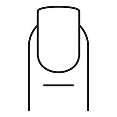 Nail manicure icon. Outline nail manicure vector icon for web design isolated on white background