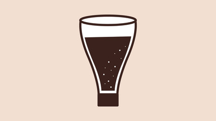 A wine glass vector with light background