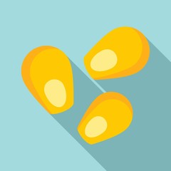 Corn seed icon. Flat illustration of corn seed vector icon for web design