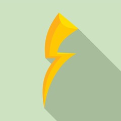 Shock lightning bolt icon. Flat illustration of shock lightning bolt vector icon for web design