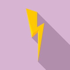 Voltage lightning bolt icon. Flat illustration of voltage lightning bolt vector icon for web design