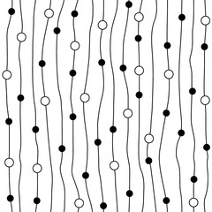 Seamless abstract striped pattern with beads