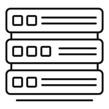 recommend clip art: Mining farm server icon. Outline mining farm server vector icon for web design isolated on white background