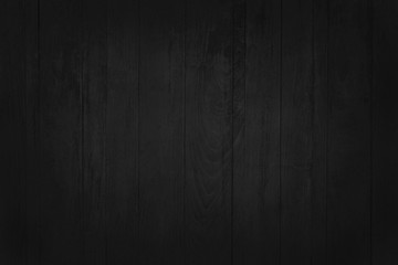 Black wooden wall background, texture of dark bark wood with old natural pattern for design art work, top view of grain timber.
