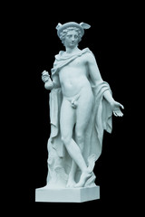 Ancient statue of god of commerce, merchants and travelers Hermes (Mercury). He is olympic god...