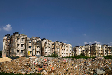 Fototapeta na wymiar Foreshore Estate Buildings at Chennai, Tamilnadu, India