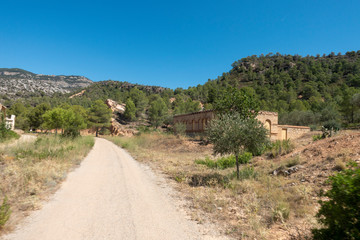 Road of the ebro greenway in Tarragona