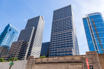 Highrise buildings in Philadephia, USA downtown.
