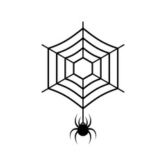 Spider web icon on a white background.