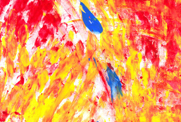 multicolored acrylic brush strokes on canvas