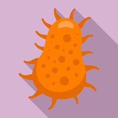 Pathogen bacteria icon. Flat illustration of pathogen bacteria vector icon for web design