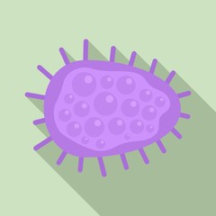 Virus microorganism icon. Flat illustration of virus microorganism vector icon for web design