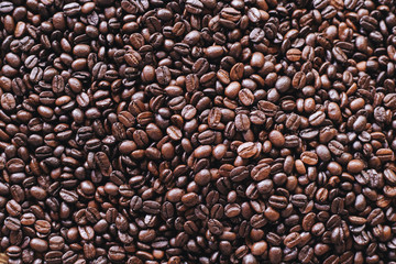 Roasted coffee beans background