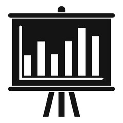 Graph bar banner icon. Simple illustration of graph bar banner vector icon for web design isolated on white background