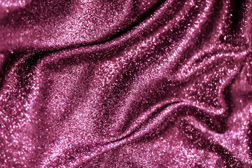 Naklejka na ściany i meble Pink holiday sparkling glitter abstract background, luxury shiny fabric material for glamour design and festive invitation