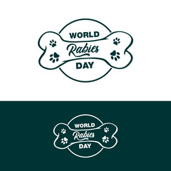 world rabies day design vector