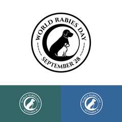 world rabies day design vector