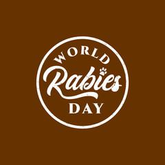 world rabies day design vector