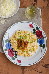 Spätzle with quark cheese