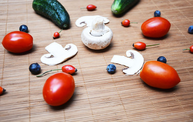 tomato and cucumber